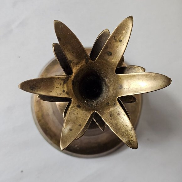 Vintage Brass Pineapple Bell Home Decor Collectible Candlestick Holder 7" Tall - Picture 2 of 7